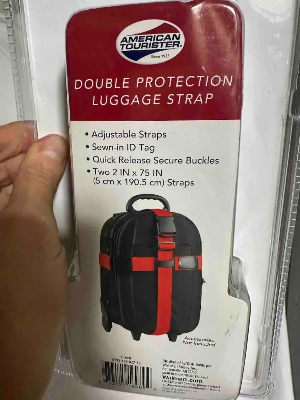 NWT American Tourister DoubleProtection LuggageStraps Travel GreenAdjustable